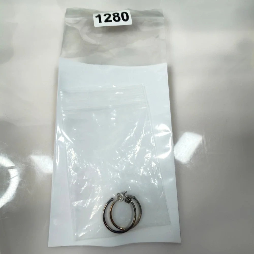 Pandora Sterling Silver ALE Open Hoop Earrings Ball End 925 1